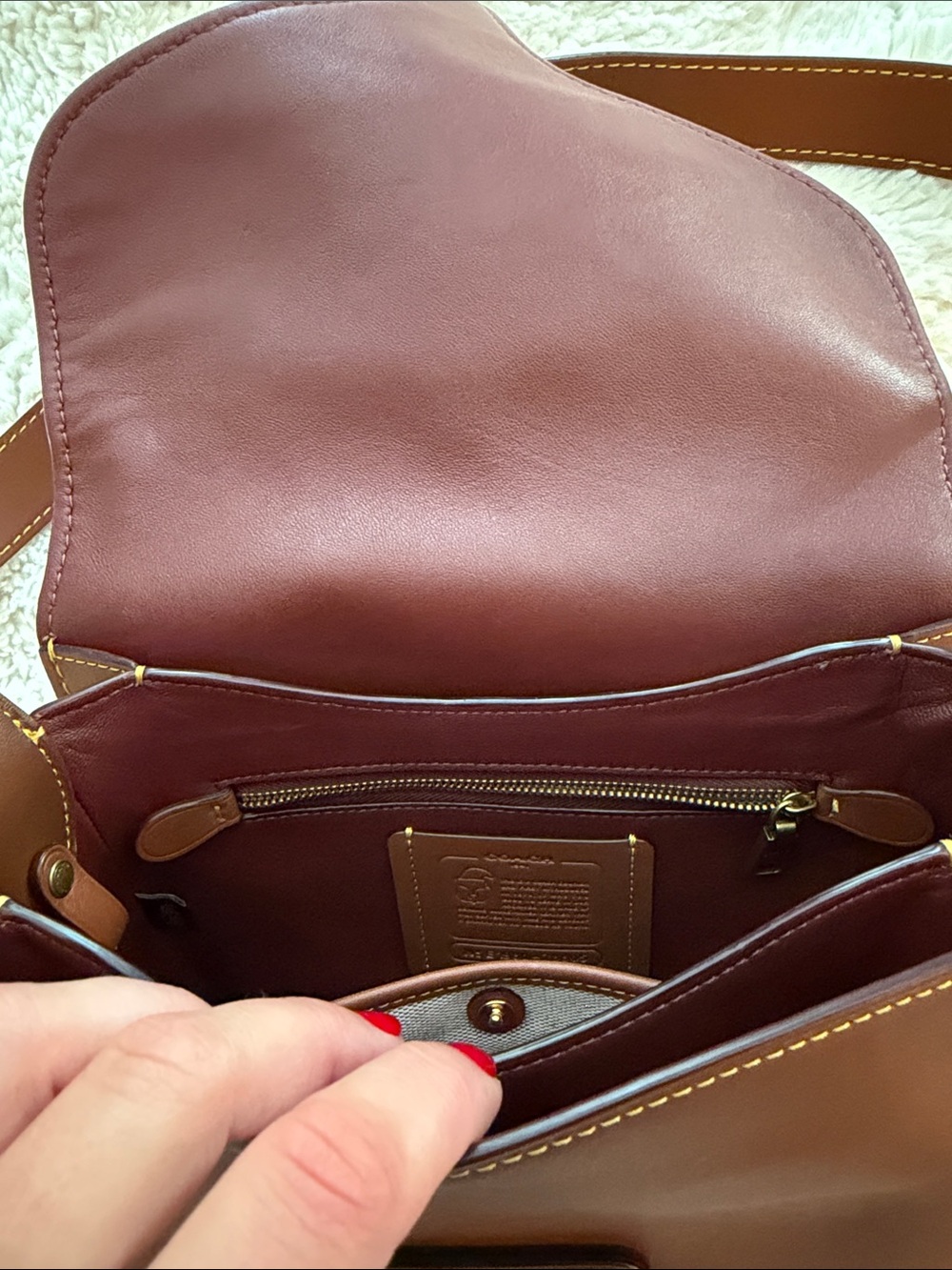 Coach Brown Leather Saddle Crossbody Bag - Picture 12 of 12